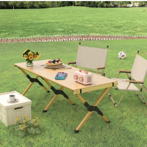 蛋捲桌折疊便攜式桌椅套餐戶外用品裝備戶外折疊桌露營桌子