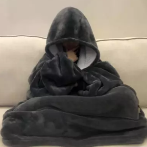 法蘭絨懶人毯 加厚睡衣連體被子 沙髮毯 保暖長款