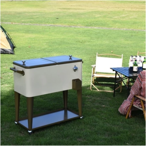 戶外金屬保溫推車露營車保溫箱冰桶